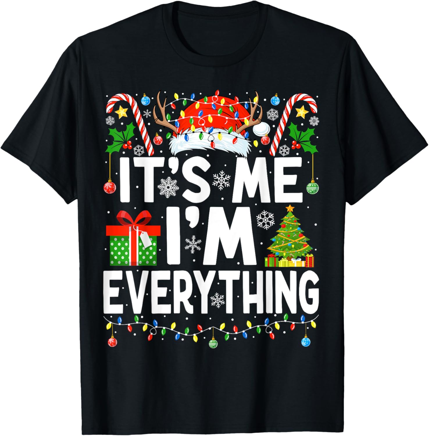 Have Everything I Want for Christmas Couple Pajama Couples T-Shirt - T-Shirt | Black
