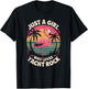 Retro Silhouette Man Just A Girl That Loves Yacht Rock T-Shirt - T-Shirt | Black