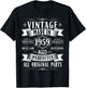 Vintage 66th birthday men Born 1959 66 years old Bday T-Shirt - T-Shirt | Black