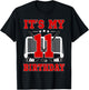 It's My 11th Birthday Girl Ice Hockey Theme 11 Year Old T-Shirt - T-Shirt | Black