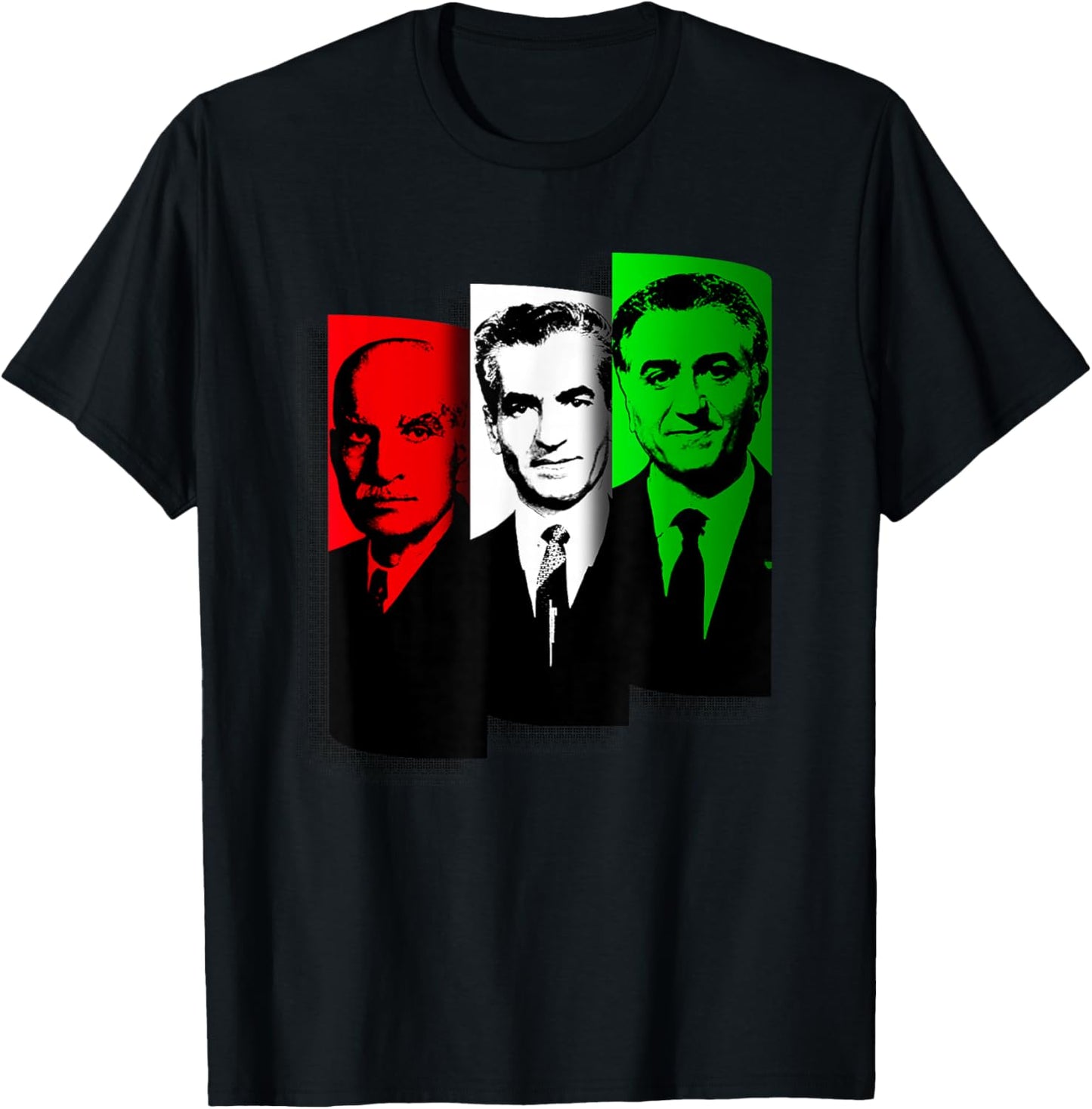 Shahs of Iran Pahlavi Monarchy Persian Leaders T-Shirt - T-Shirt | Black