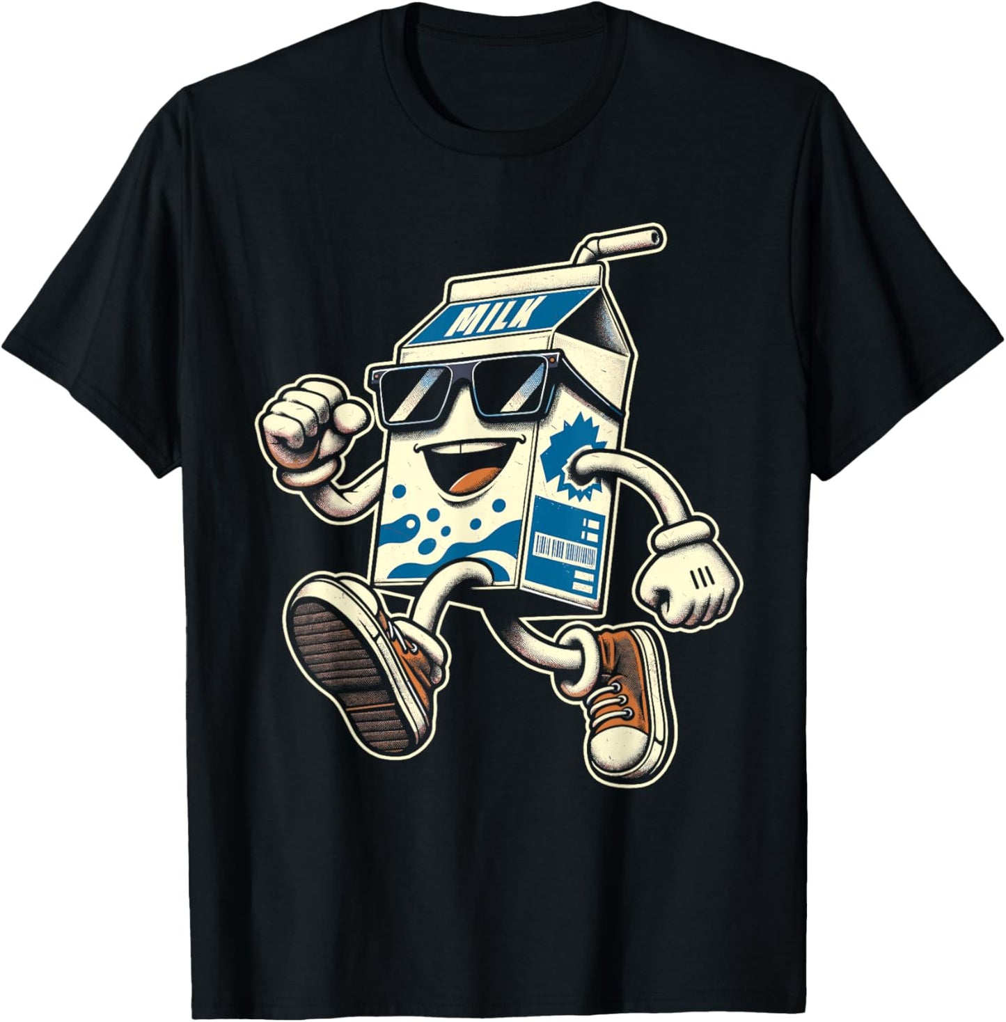 80s 90s Milk Carton Men Women Kids Funny Retro T-Shirt - T-Shirt | Black