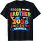 Proud Brother Class of 2026 Kindergarten Graduate Graduation T-Shirt - T-Shirt | Black