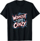 Insane Gym Exercise -Adults Workout Black Small Classic Fit Short Sleeve Cotton Blend Machine Wash T-Shirt - T-Shirt | Black