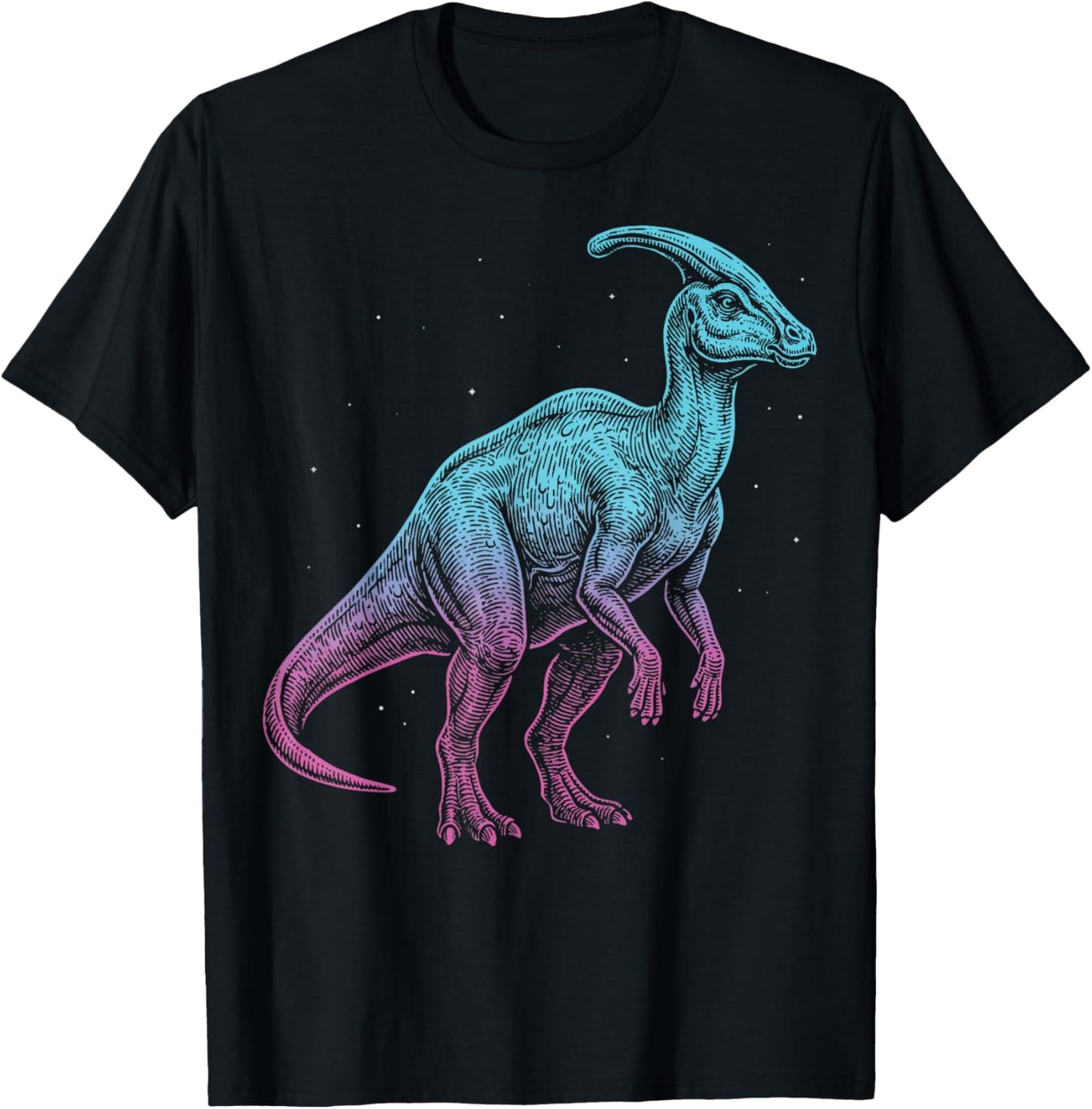 Parasaurolophus Illustration Parasaur T-Shirt - T-Shirt | Black