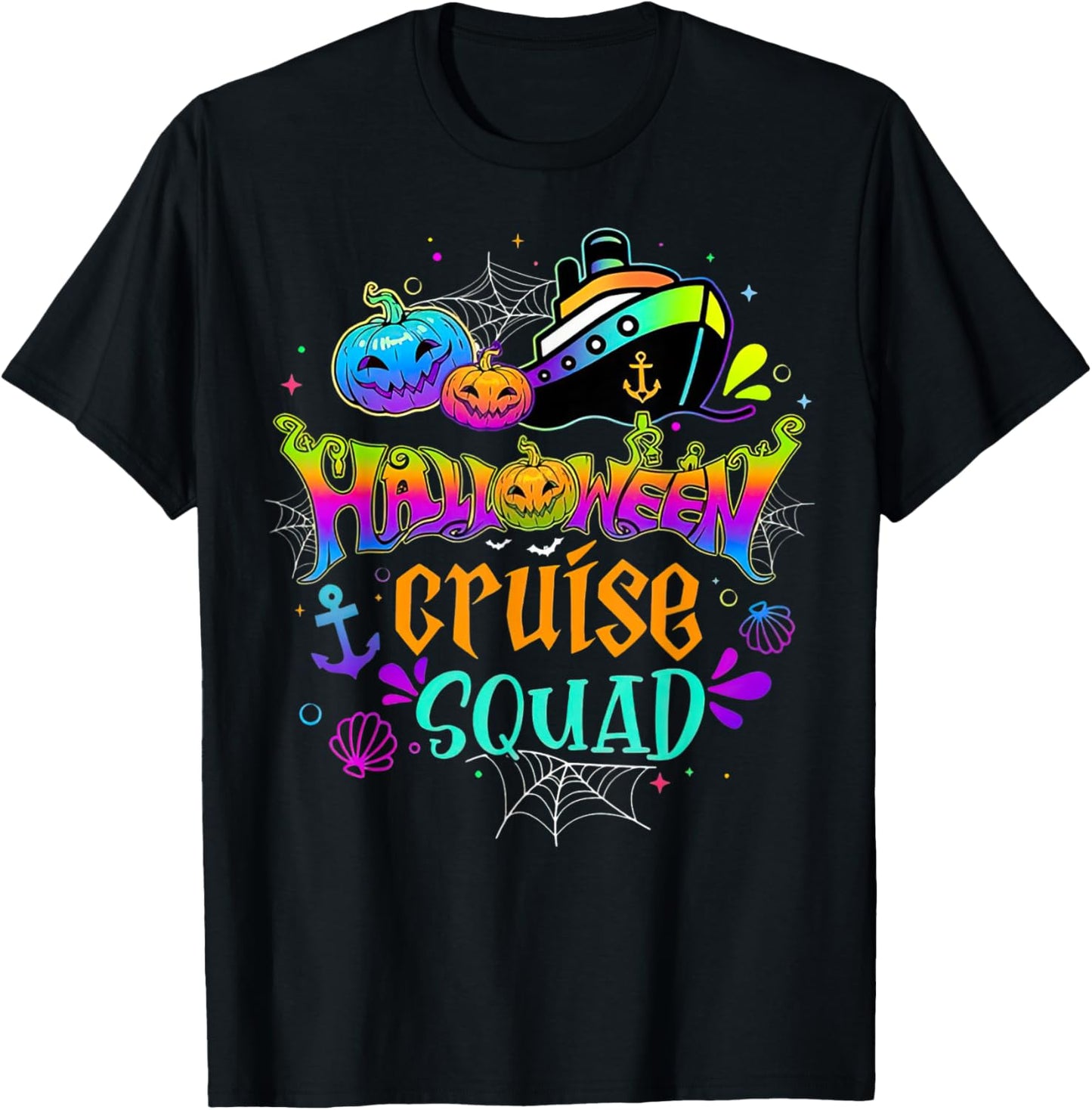 Halloween Cruise Squad 2024 Family Cruise T-Shirt - T-Shirt | Black