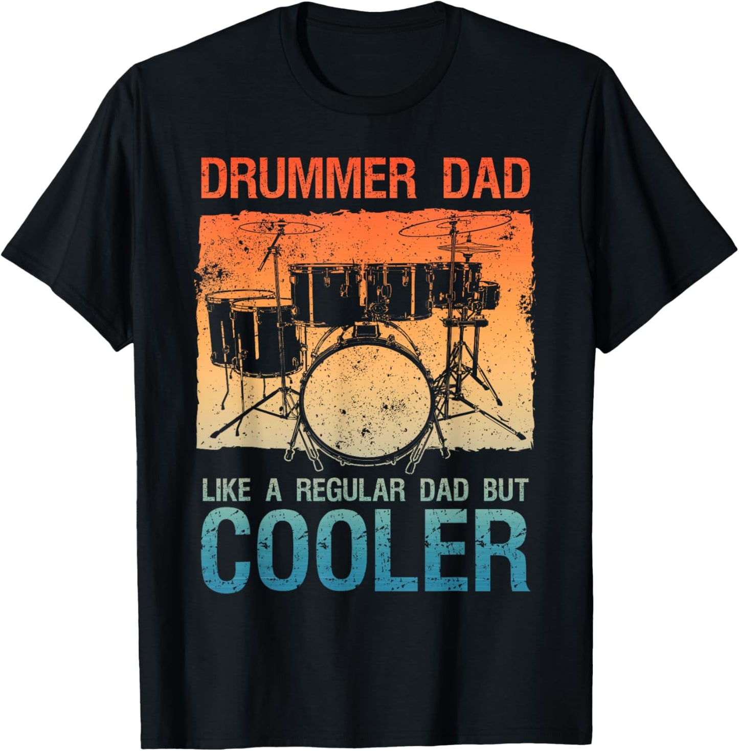 Drummer Design Dad Father Drumline Drumming Drummer T-Shirt - T-Shirt | Black