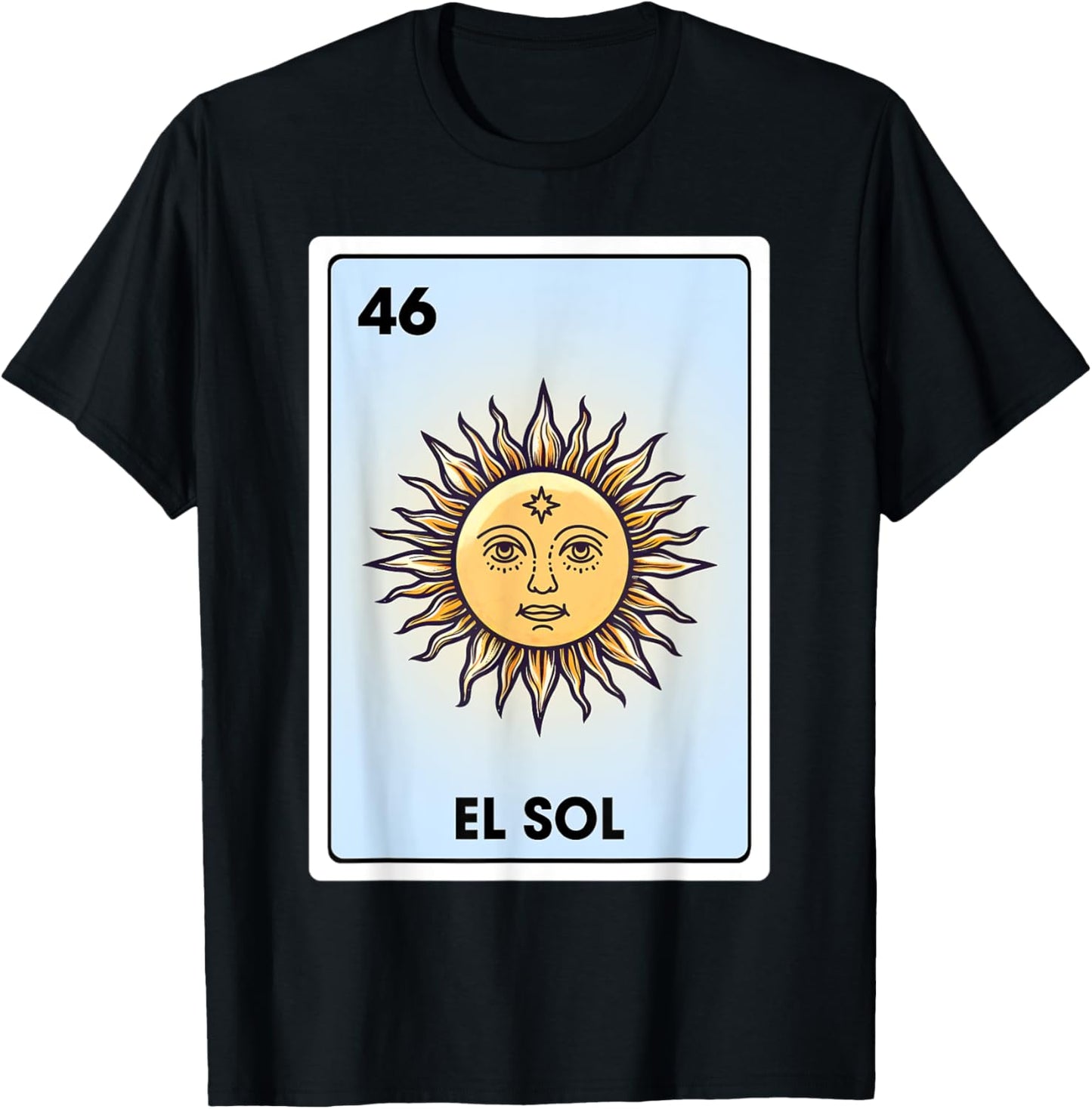 El Sol Mexican Sun Latina Chicana Chibi Bingo Card T-Shirt - T-Shirt | Black