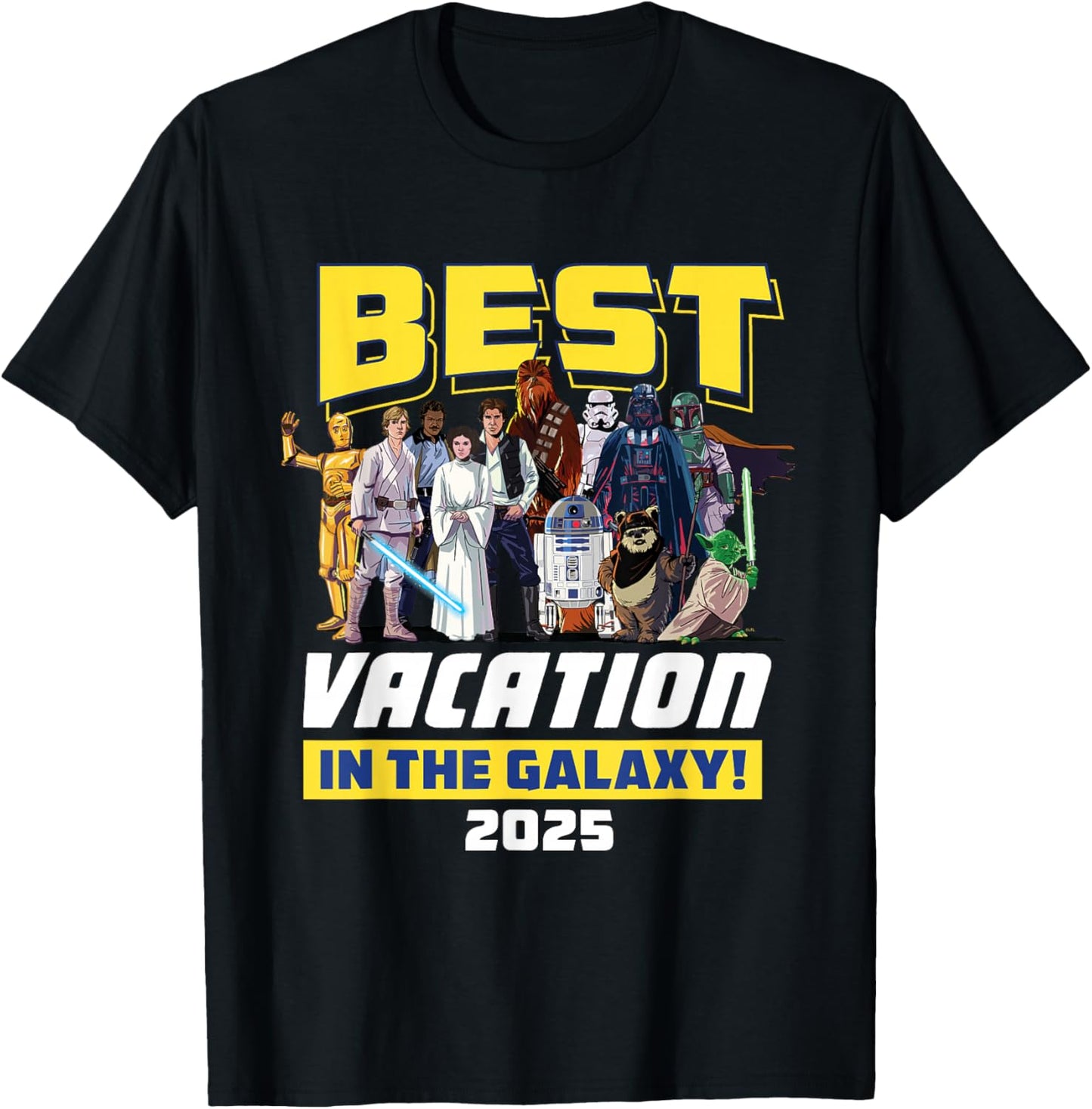 Star Wars Best Vacation in the Galaxy Family Group Trip 2025 T-Shirt - T-Shirt | Black