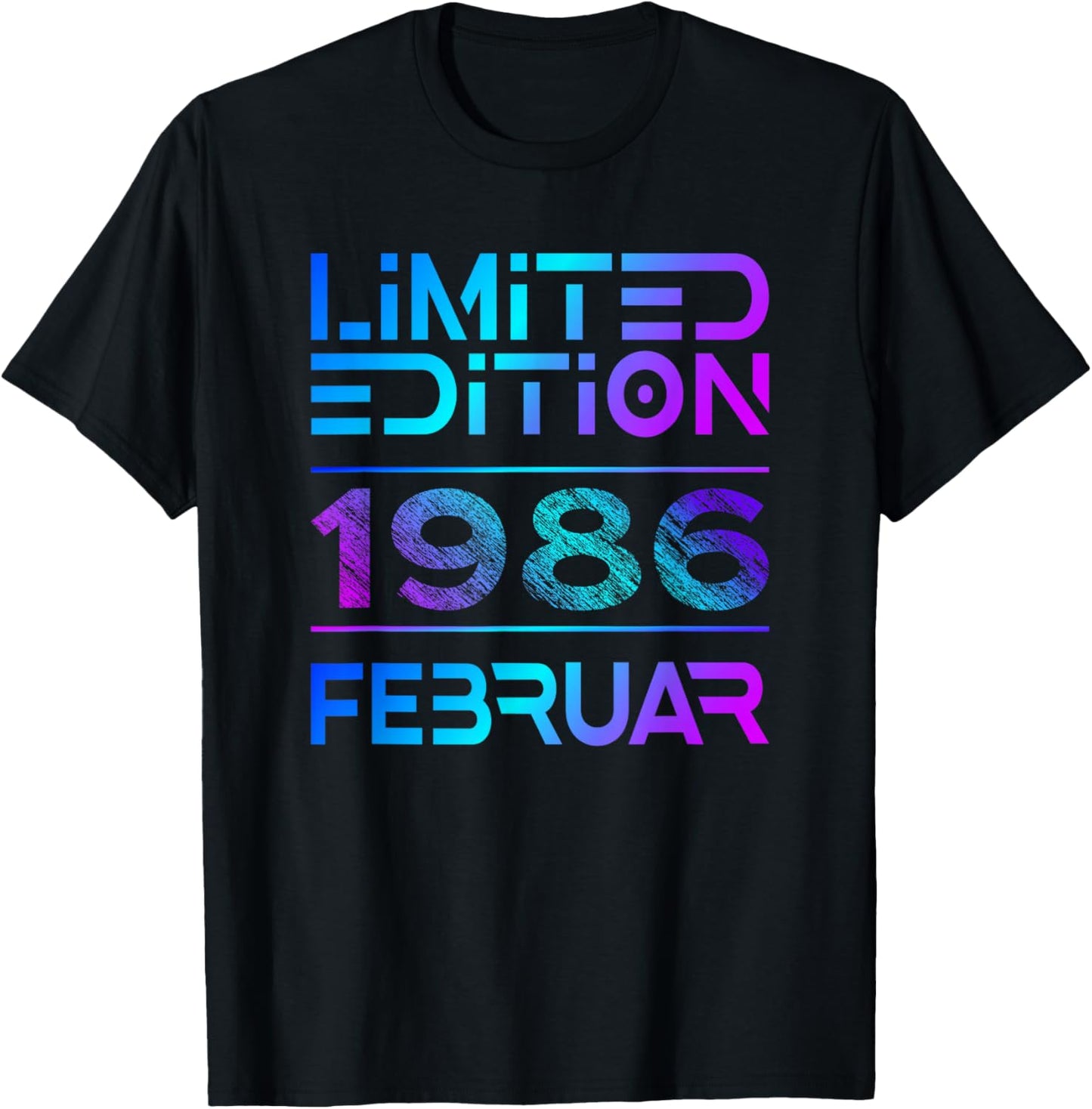 February 1986 Man Woman 40th Birthday Limited Edition T-Shirt - T-Shirt | Black