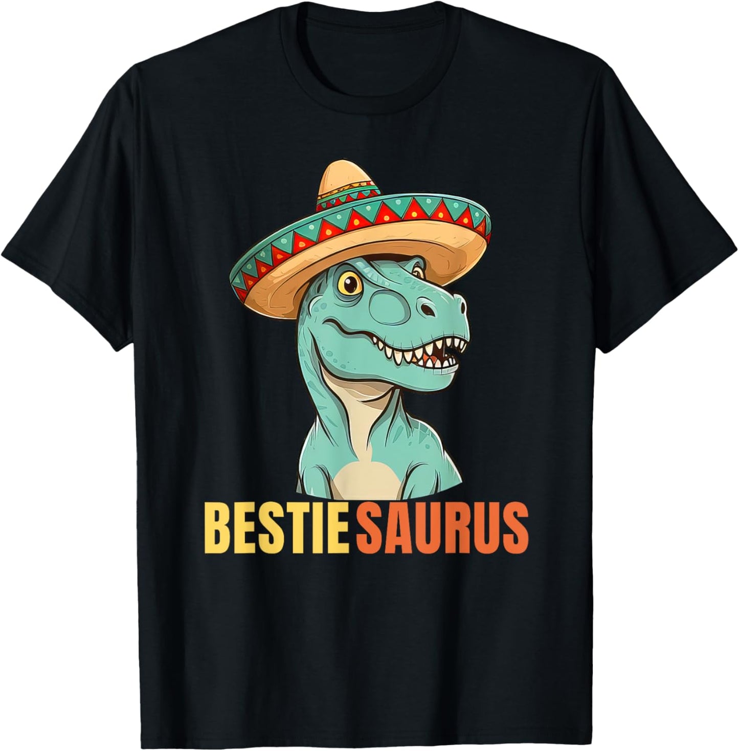 Bestiesaurus Funny Friend Saurus Matching BFF Dinosaur T Rex T-Shirt - T-Shirt | Black