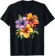 Hawaiian Hibiscus Bouquet Tropical Summer Flowers T-Shirt - T-Shirt | Black
