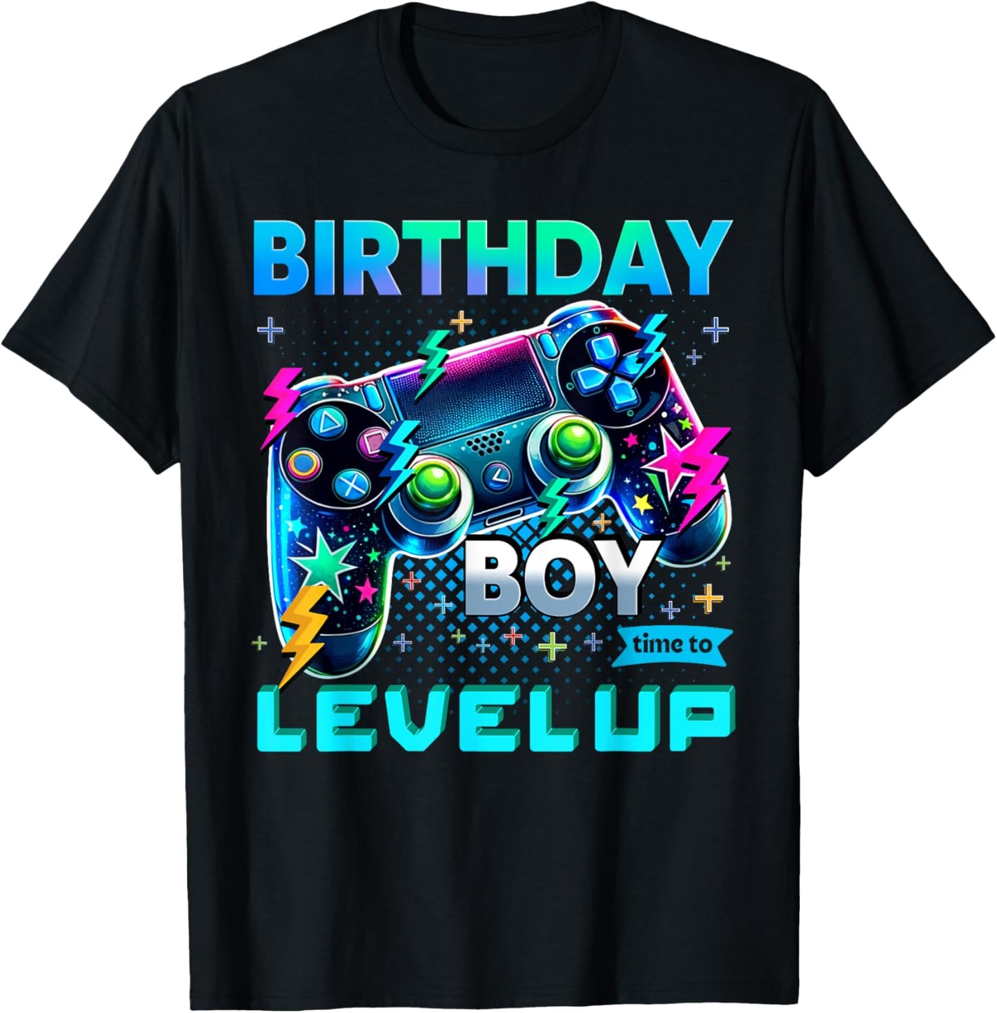 Birthday Boy Time To Level Up Video Game Birthday T-Shirt - T-Shirt | Black