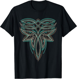 Traditional Western Boot Stitch Cowboy Fashion Graphic T-Shirt - T-Shirt | Black