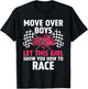 Funny Race Car Driver Art For Girls Women Kids Racing Lover T-Shirt - T-Shirt | Black