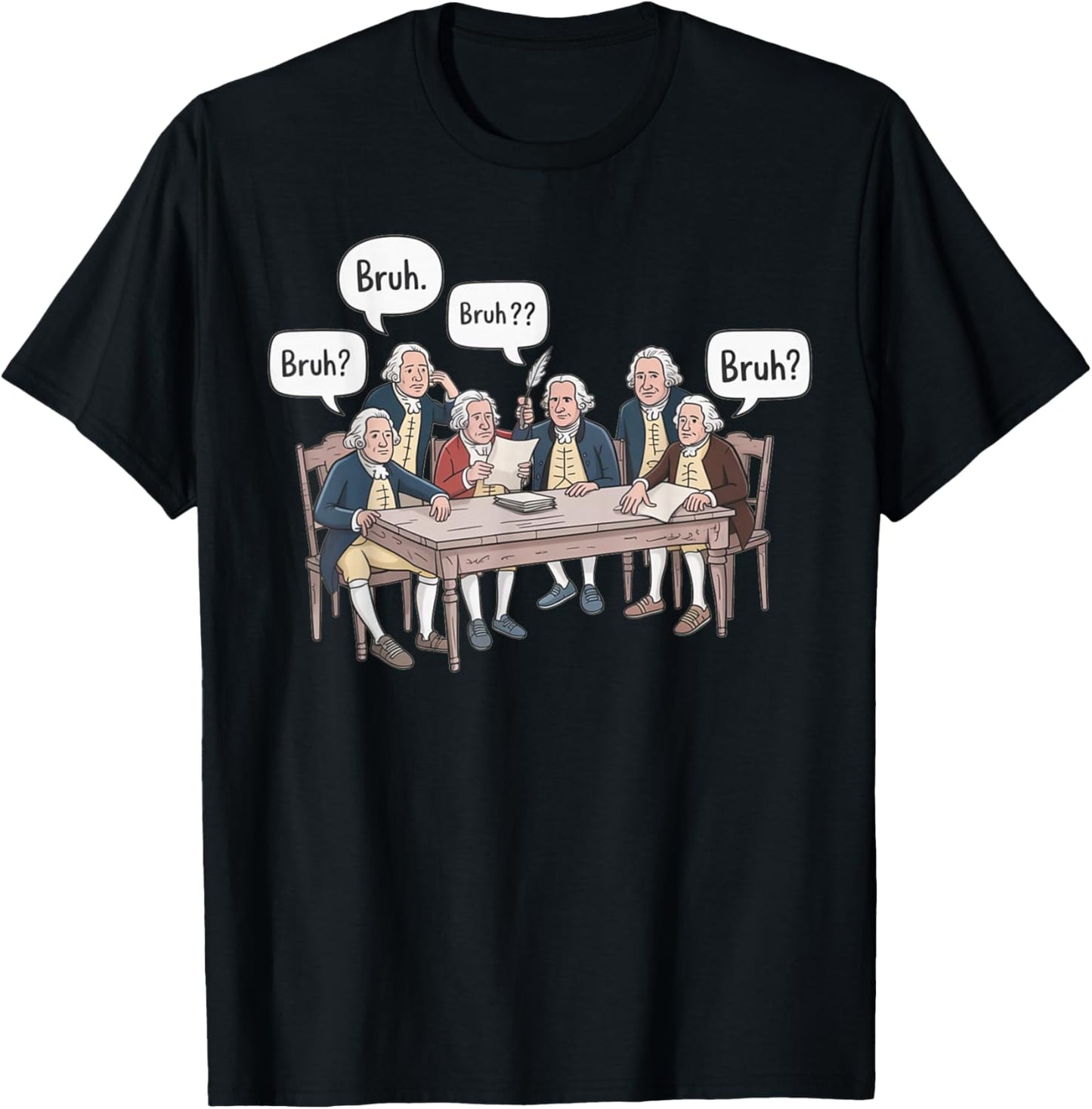 Funny History Teacher Founding Fathers Historical Humor T-Shirt - T-Shirt | Black