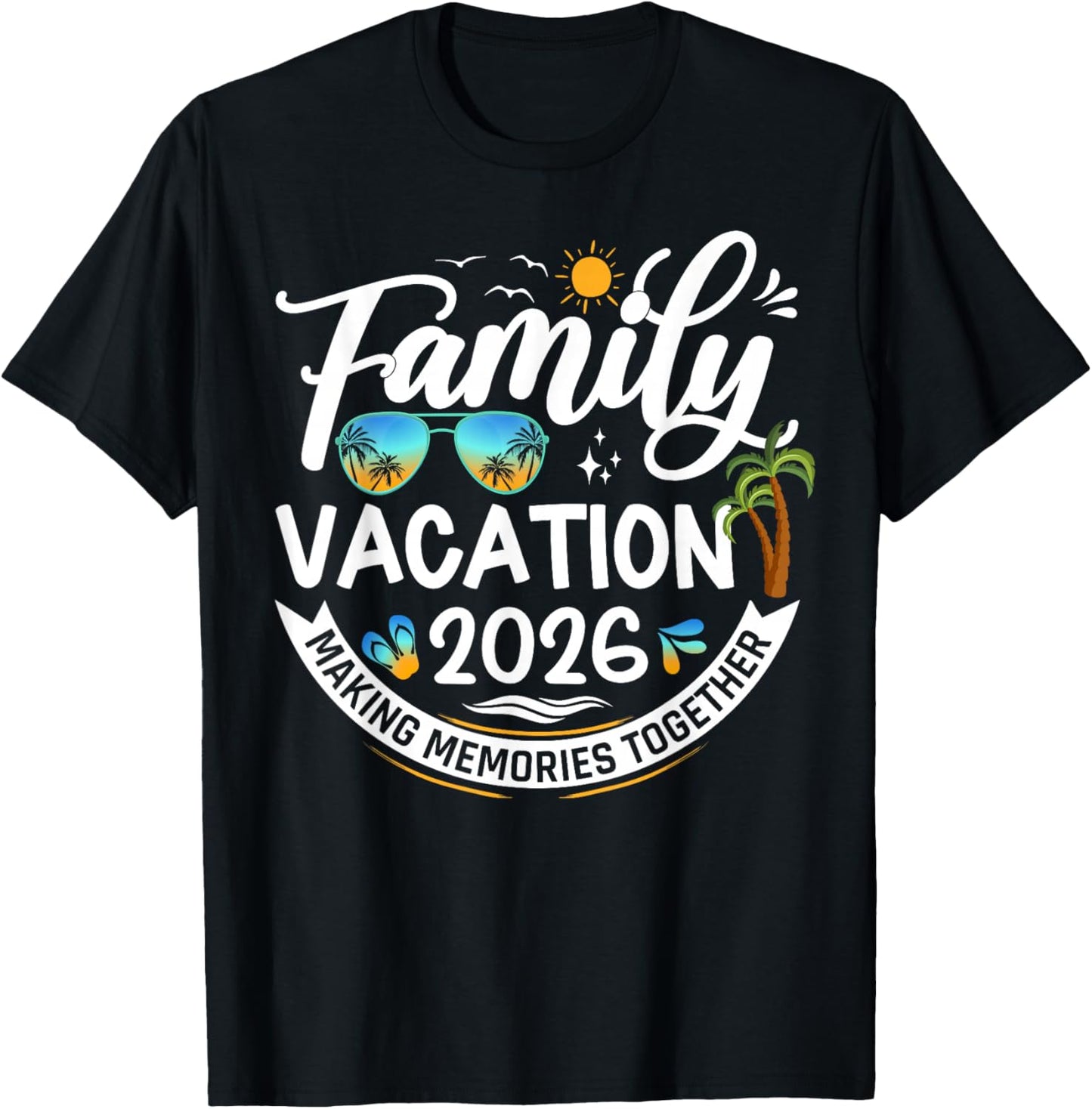 Family Vacation 2026 Summer Matching Family Vacation 2026 T-Shirt - T-Shirt | Black