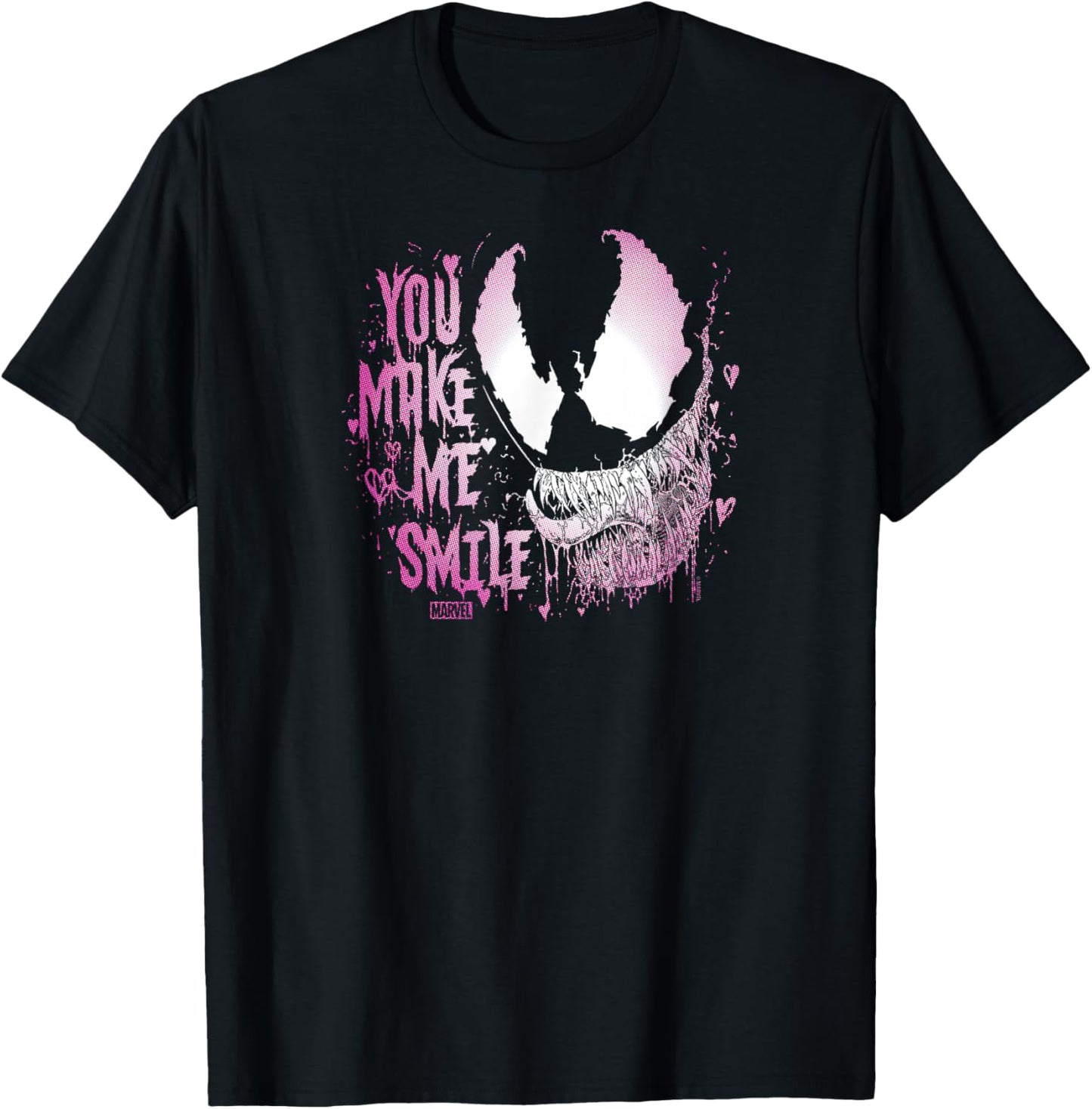 Venom - You Make Me Smile Valentine's Day T-Shirt - T-Shirt | Black
