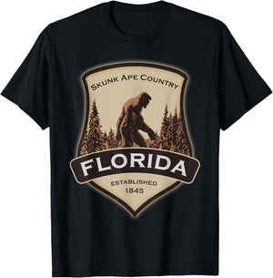 Skunk Ape, Florida Skunk Ape T-Shirt - T-Shirt | Black