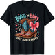 Boots Or Bows Only Auntie Knows Aunt Baby Announcement T-Shirt - T-Shirt | Black