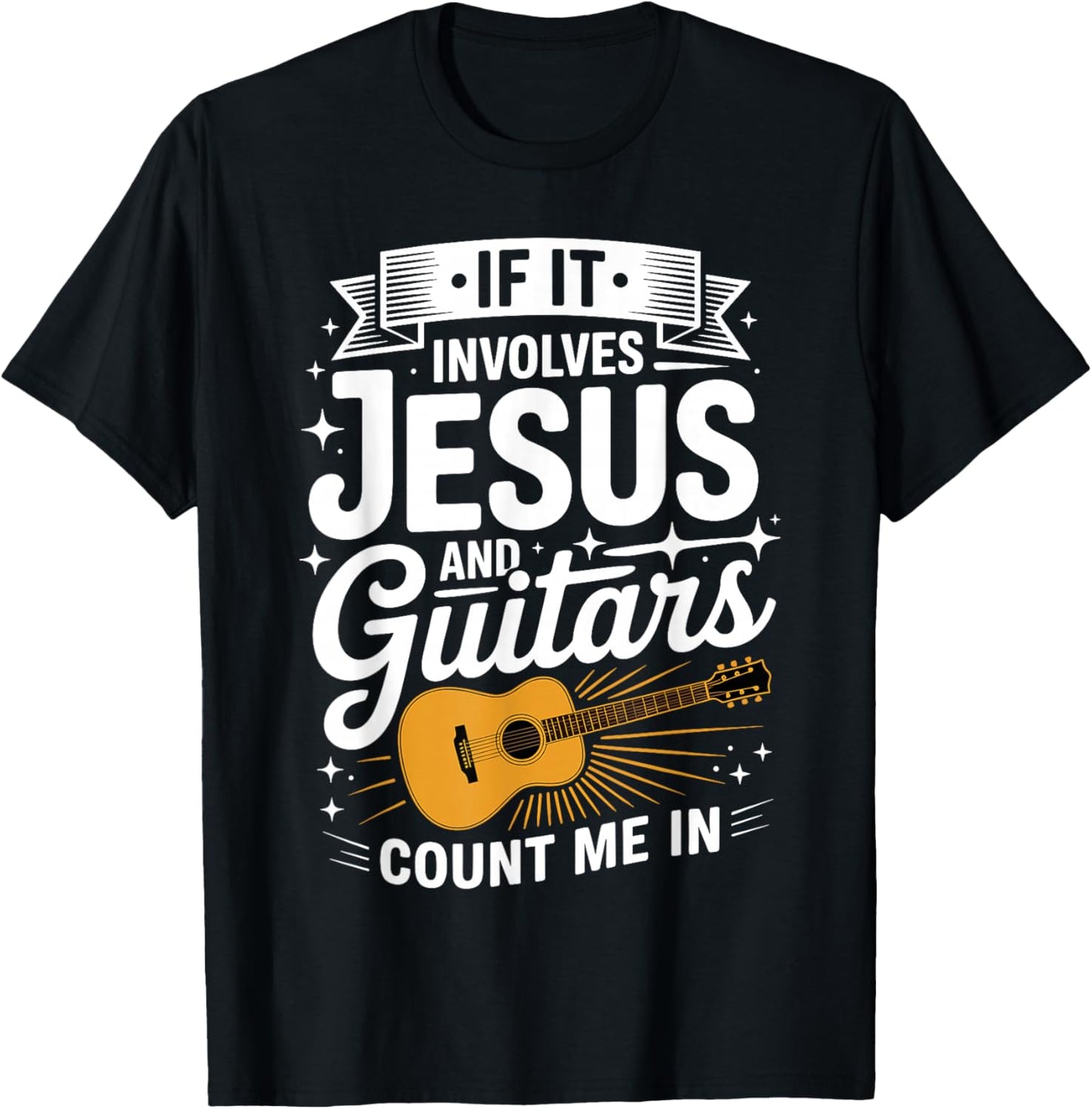 Funny Guitar Design Women Guitarist Guitar Player T-Shirt - T-Shirt | Black