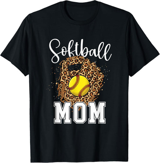 Softball Mom - Softball Lover Softball Mama Softballer T-Shirt - T-Shirt | Black