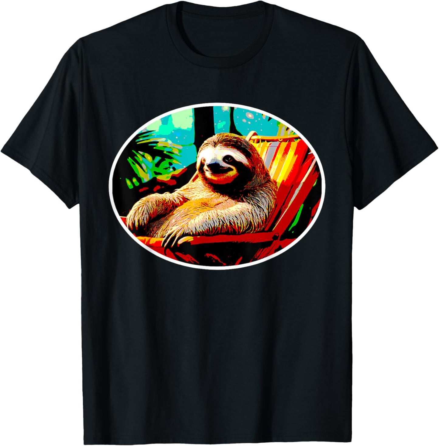 Cute Sloth Lover Vacation Mode Time to Relax Funny T-Shirt - T-Shirt | Black