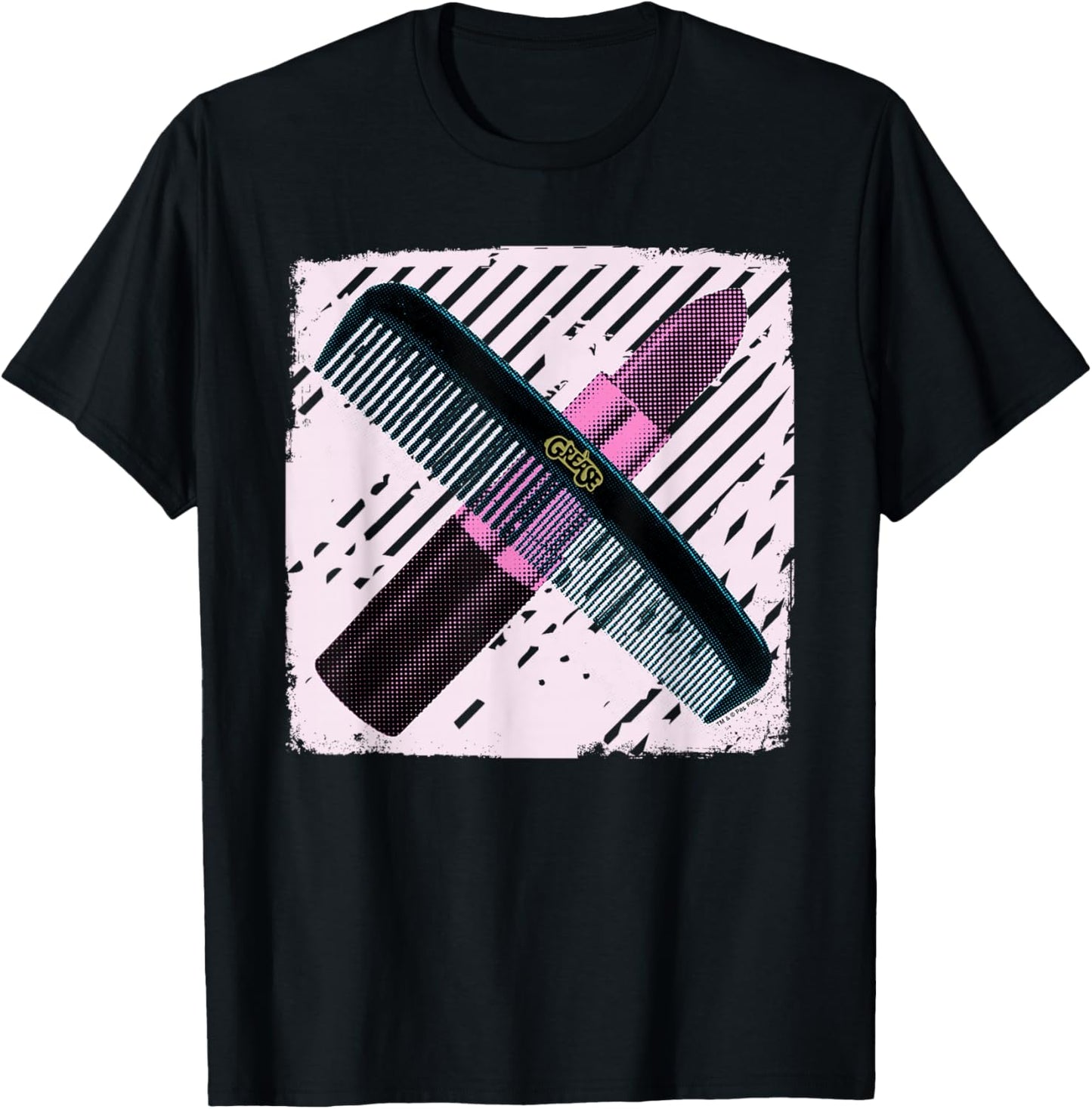 Grease T Birds & Pink Ladies Comb & Lipstick T-Shirt - T-Shirt | Black