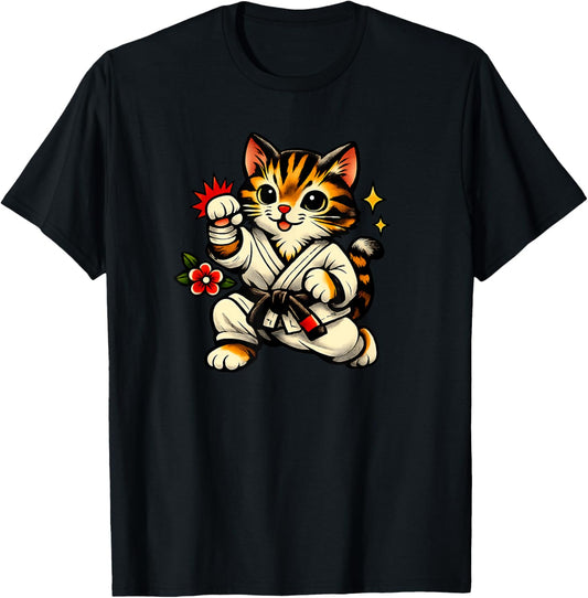 Jiu Jitsu Kitty BJJ MMA Funny Boys or Girls Brazilian T-Shirt - T-Shirt | Black