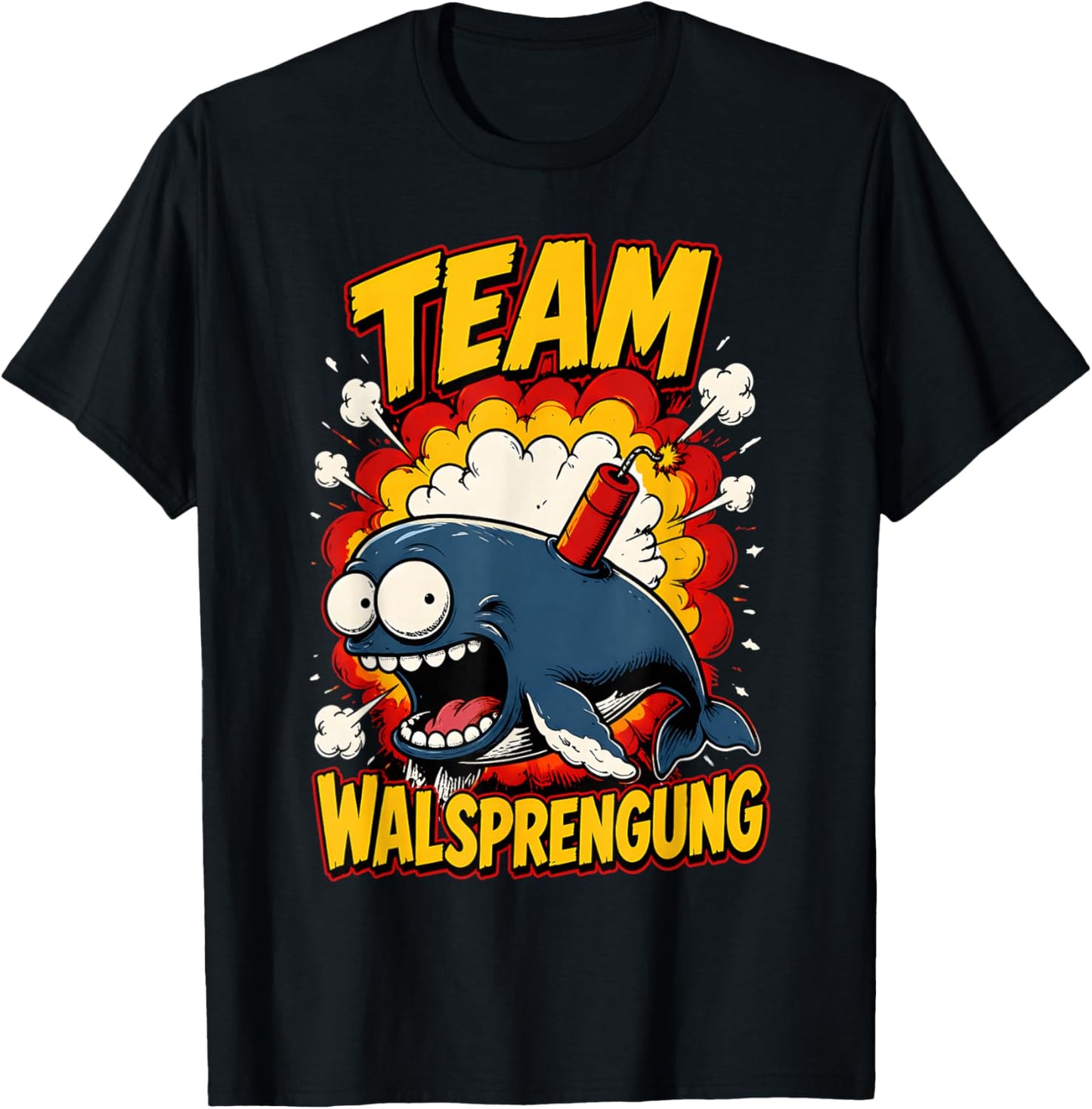 Timmy (Hope) der Buckelwal - Team: Wal Sprengen (Ironie) T-Shirt - T-Shirt | Black
