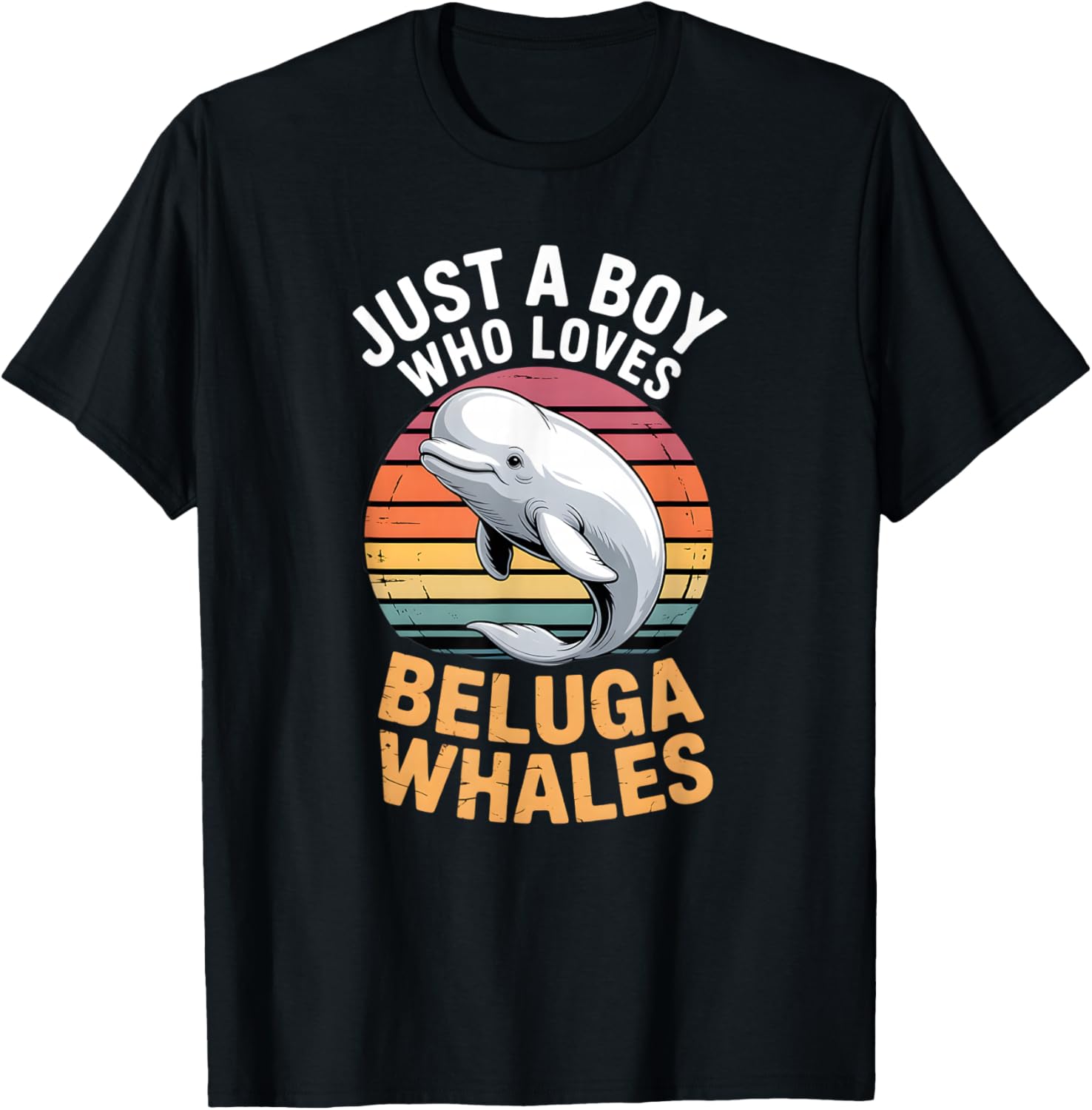 Boys Beluga Whale T-Shirt - T-Shirt | Black