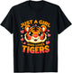 Just a Girl who loves Tigers T-Shirt - T-Shirt | Black