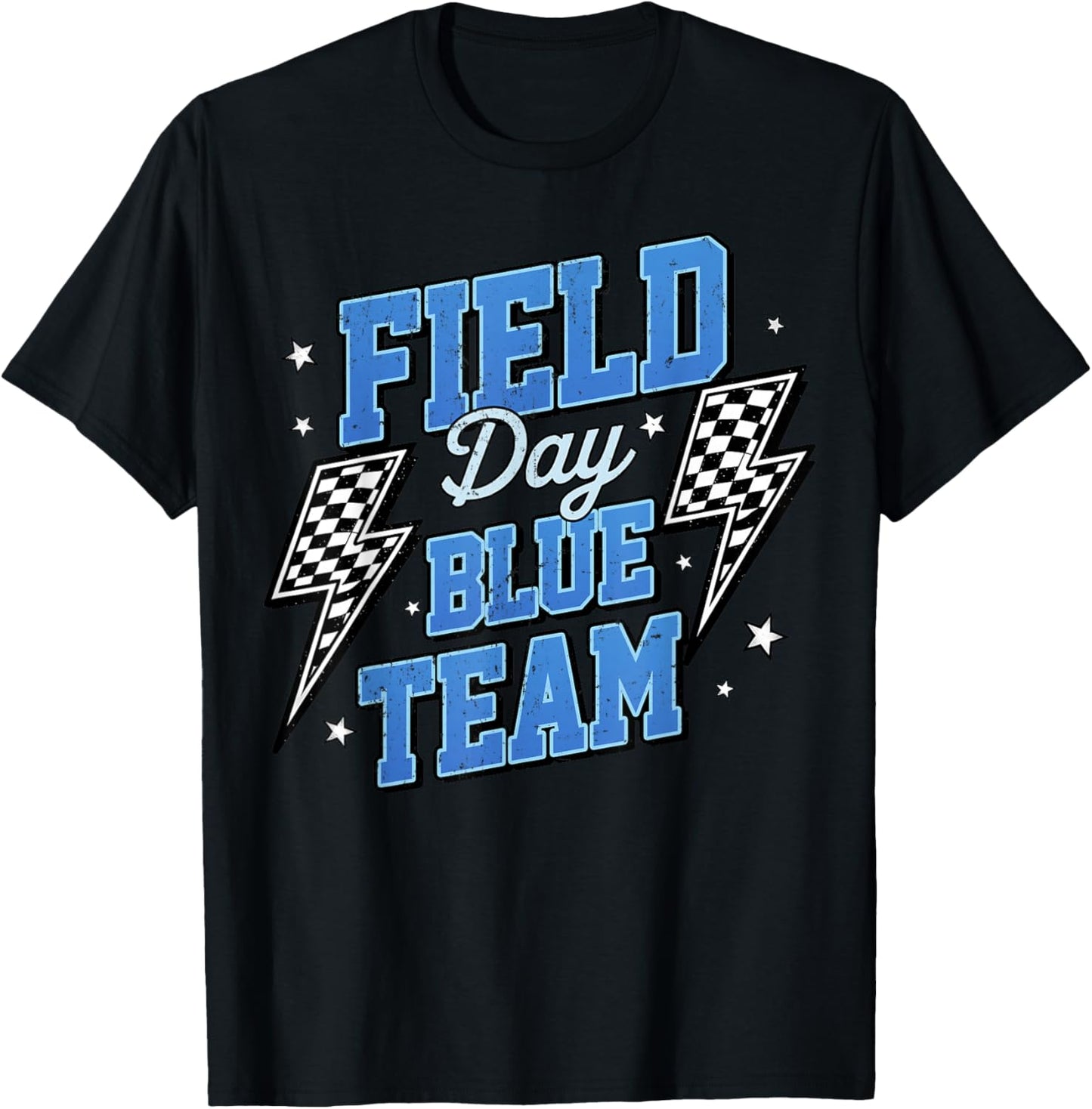 Field Day Blue Team Funny for Teacher Kids Field Day Games T-Shirt - T-Shirt | Black