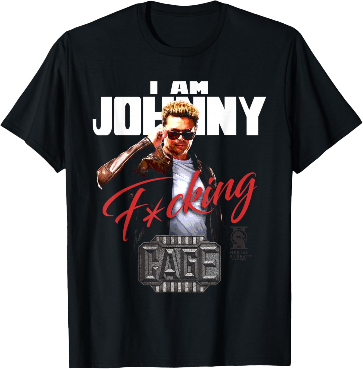 Mortal Kombat 2 I Am Johnny Cage T-Shirt - T-Shirt | Black