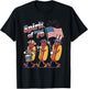 Spirit of 76 Patriotic Hot Dog Parade Patriotic 4th July T-Shirt - T-Shirt | Black