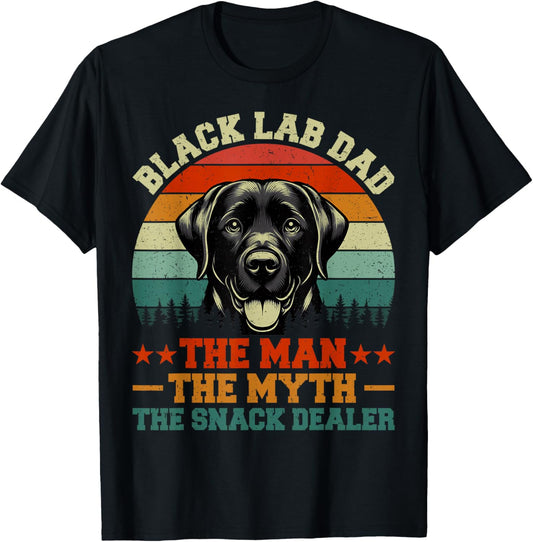 Black Labrador Retriever Dad Black Lab Dad T-Shirt - T-Shirt | Black
