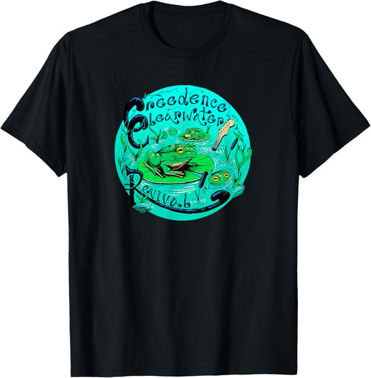 Creedence Clearwater Revival Frog & Lilypad T-Shirt - T-Shirt | Black