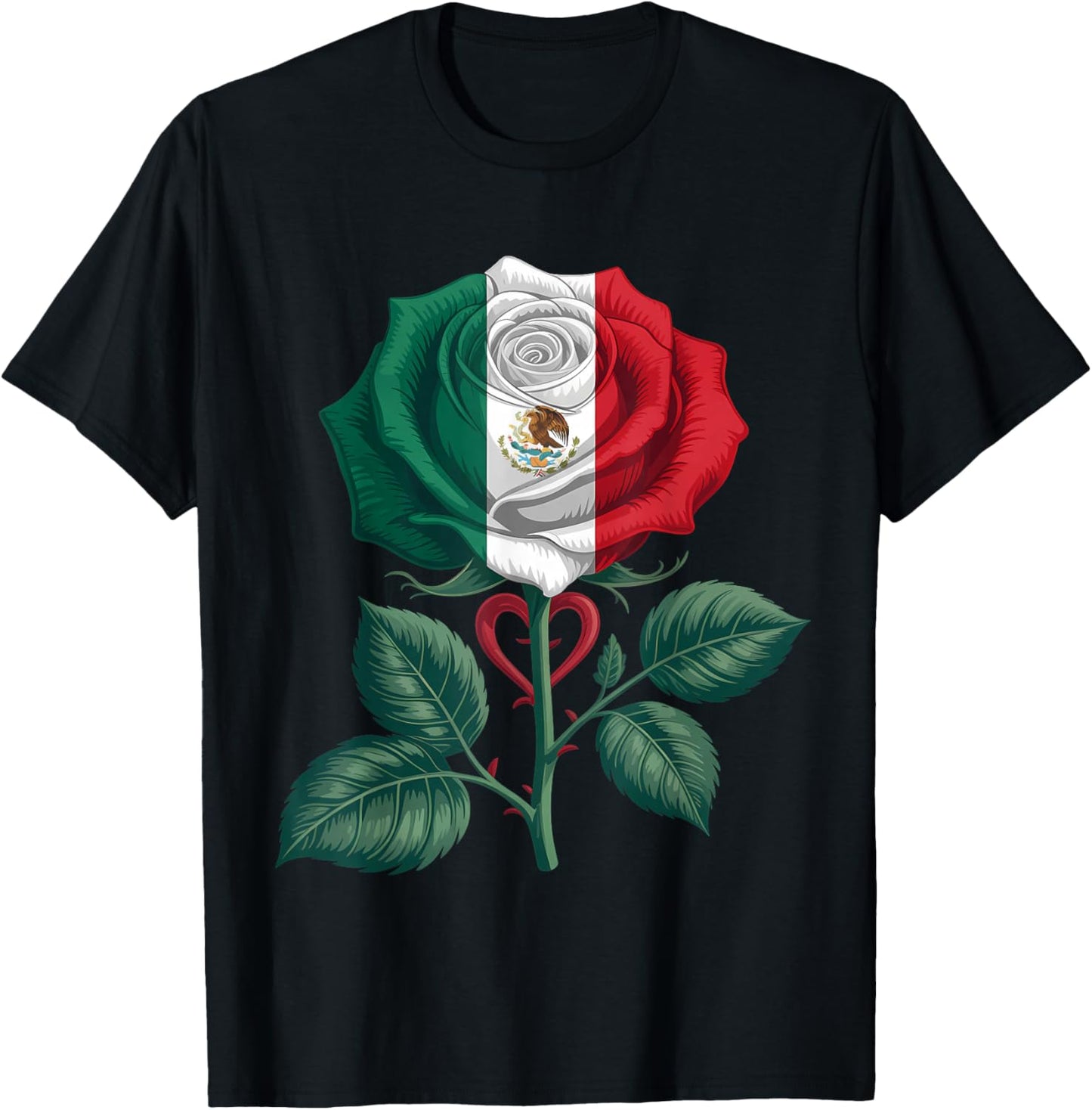Mexico Flag Mexican Pride Mexican Roots Mexican Flag T-Shirt - T-Shirt | Black