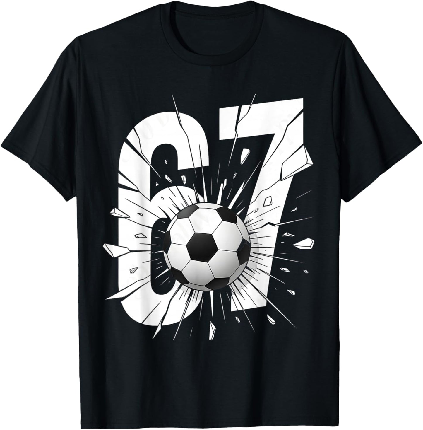 67 Soccer Six Seven Soccer Boys Youth Soccer T-Shirt - T-Shirt | Black