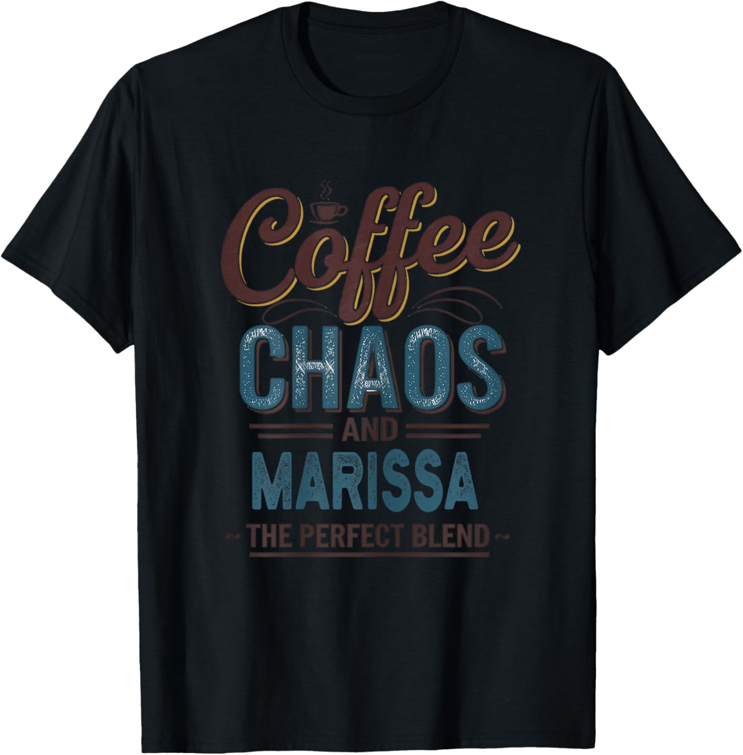 Marissa Personalized Cute Coffee Girls Marissa Name T-Shirt - T-Shirt | Black