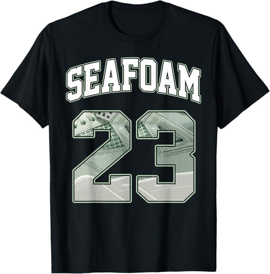 Number 23 Seafoam Abundance 4s Matching Women T-Shirt - T-Shirt | Black