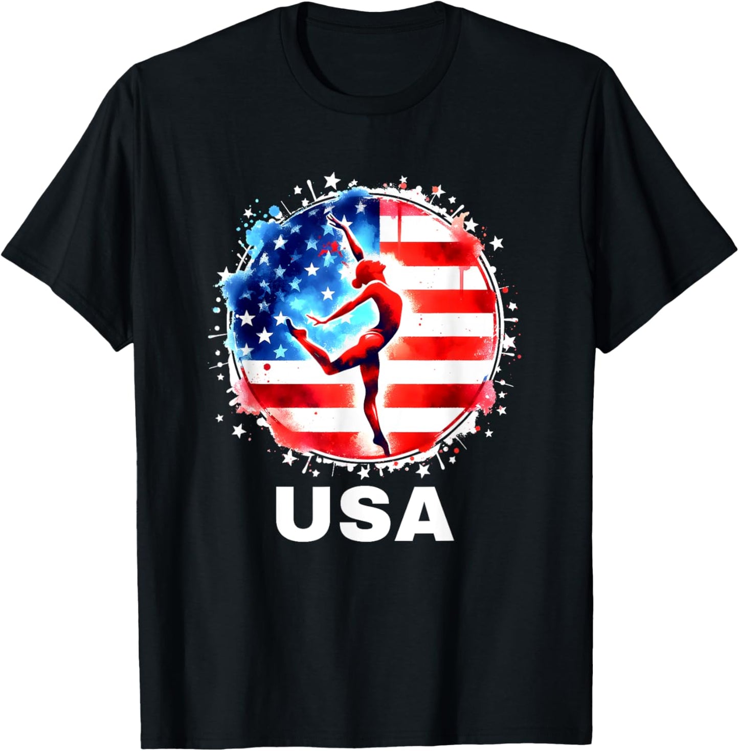Gymnastics United States Team Apparel American Gymnastics T-Shirt - T-Shirt | Black