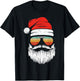 Santa Face Retro Sunglasses Christmas Xmas Men Women Kids T-Shirt - T-Shirt | Black