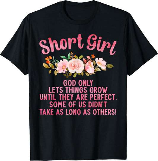 Funny Short Girl Art Mom Short People Short Girl T-Shirt - T-Shirt | Black
