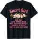 Funny Short Girl Art Mom Short People Short Girl T-Shirt - T-Shirt | Black