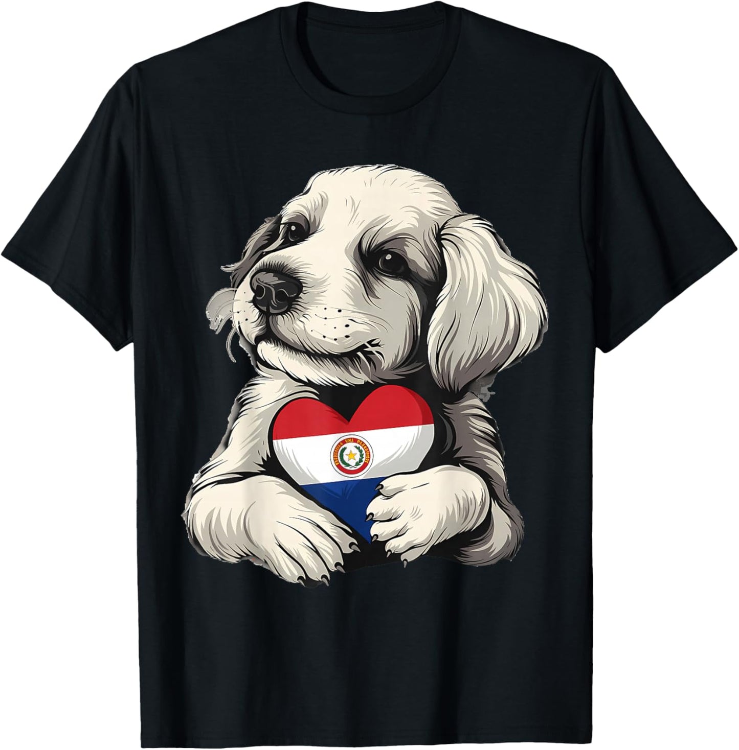 Paraguay Roots Dog Paraguayan Flag T-Shirt - T-Shirt | Black