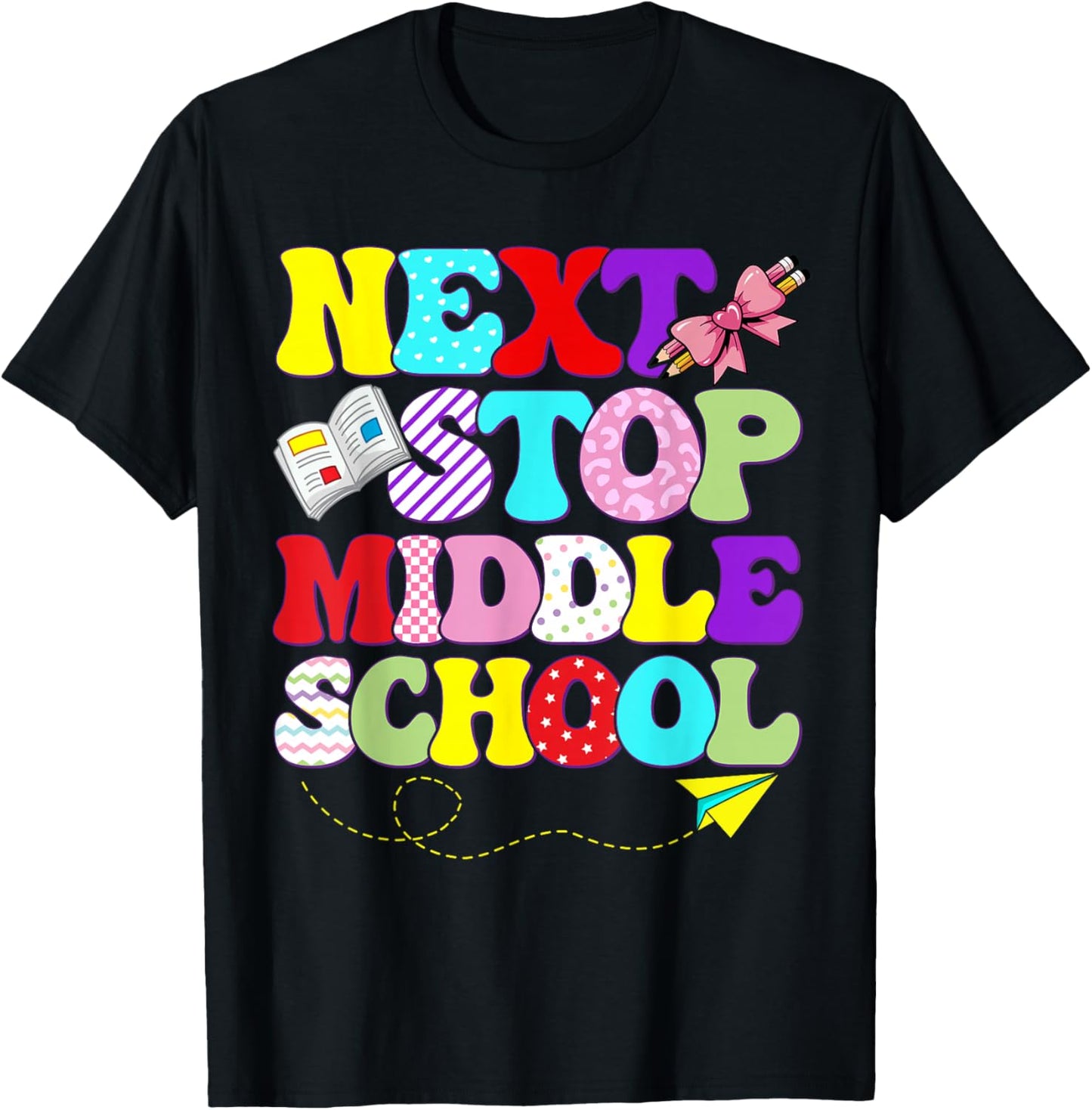 5th Grade Graduation Next Stop Middle School Summer School T-Shirt - T-Shirt | Black