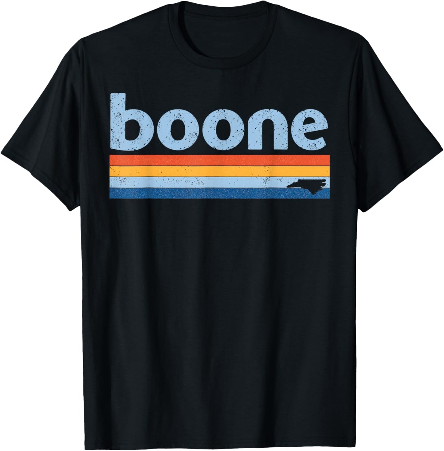 Vintage 80s Style Boone NC T-Shirt - T-Shirt | Black