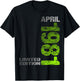 Limited Edition April 1981 Mann Frau 45. Geburtstag T-Shirt - T-Shirt | Black