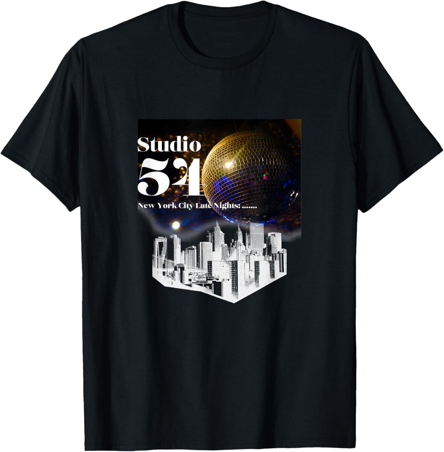 Disco Freaks Store Studio 54 Disco - -Adults, Kids - Black - Small - Short Sleeve T-Shirt - T-Shirt | Black
